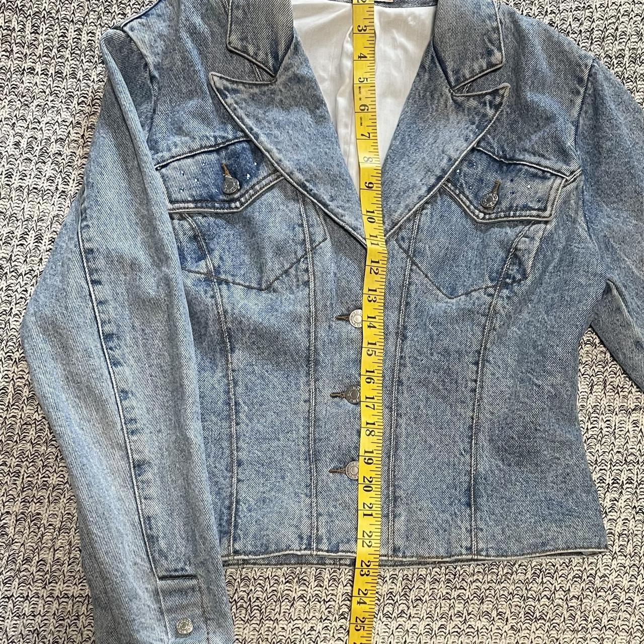 Vintage 80s GUESS Marty Mcfly Denim Jacket Georges Marciano Bedazzled American Trucker Jean Bomber