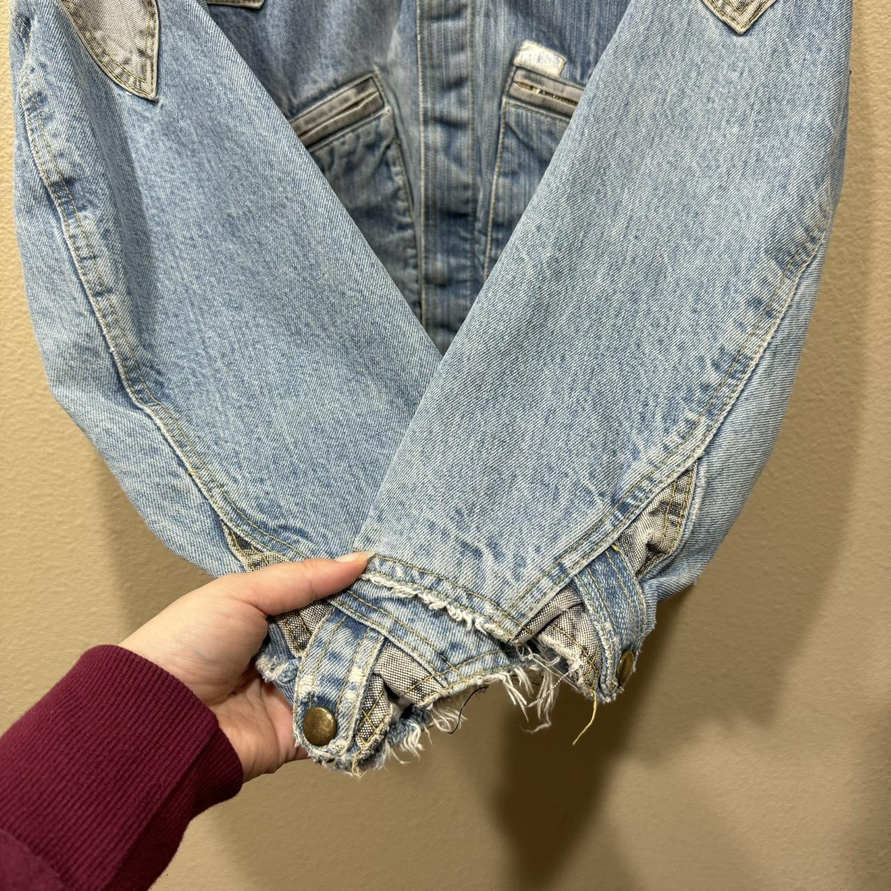 Vintage 80s GUESS Marty Mcfly Denim Jacket USA Georges Marciano American Trucker Jean Jacket