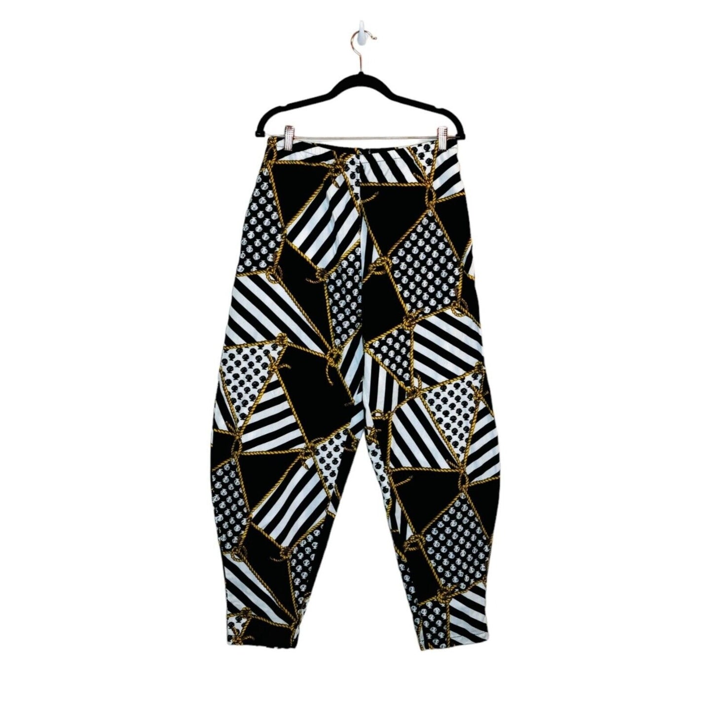 Vintage 90s Baroque Style All Over Print Parachute Hippie Genie Pants