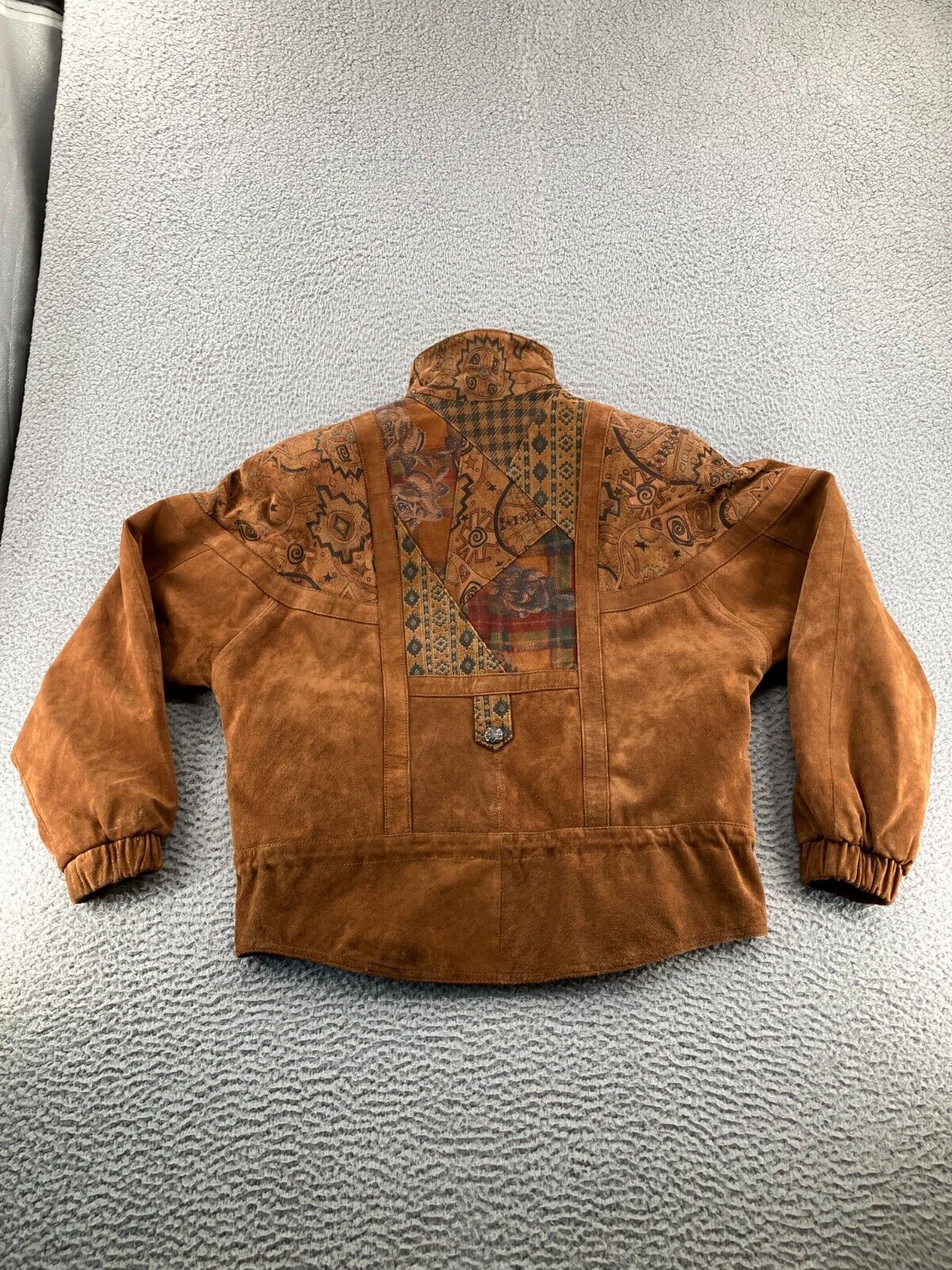 Vintage Winlit Leather Jacket Womens Medium Brown Bomber Cowboy Western Ladies