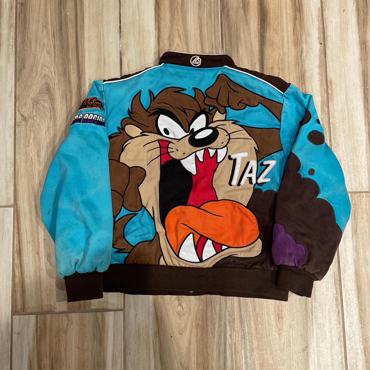 Looney Tunes TAZ 総柄 ジャケット Y2K ルーニーテューンズ Vintage Y2K Lot 29 Taz Racing Jacket AOP Looney Tunes Bomber – ALL