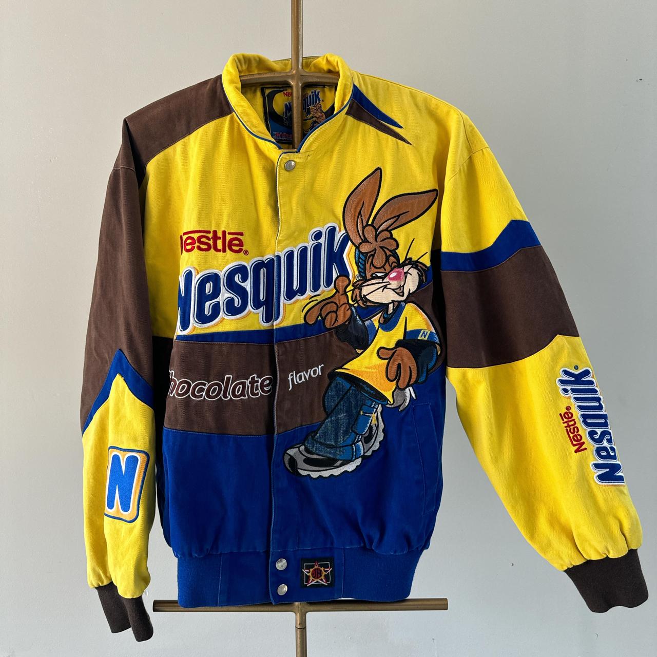 Rare Vintage 90s Jeff Hamilton Nestle Nesquik Racing Jacket JH Design Bomber