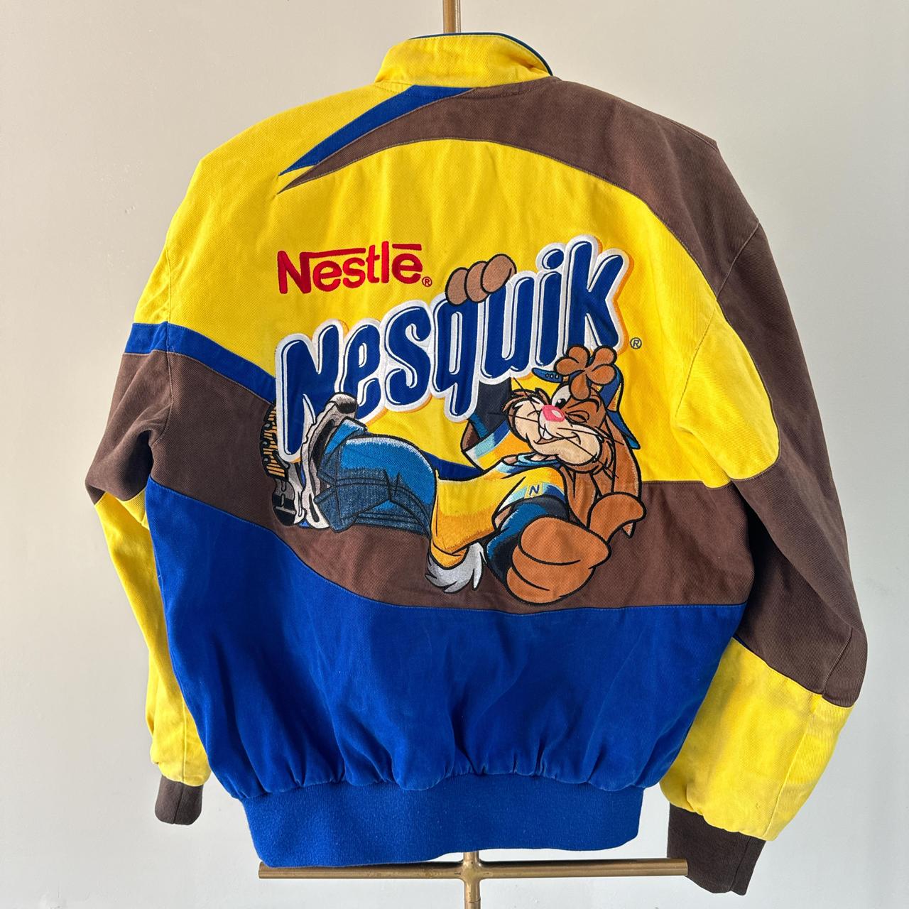 Rare Vintage 90s Jeff Hamilton Nestle Nesquik Racing Jacket JH Design Bomber