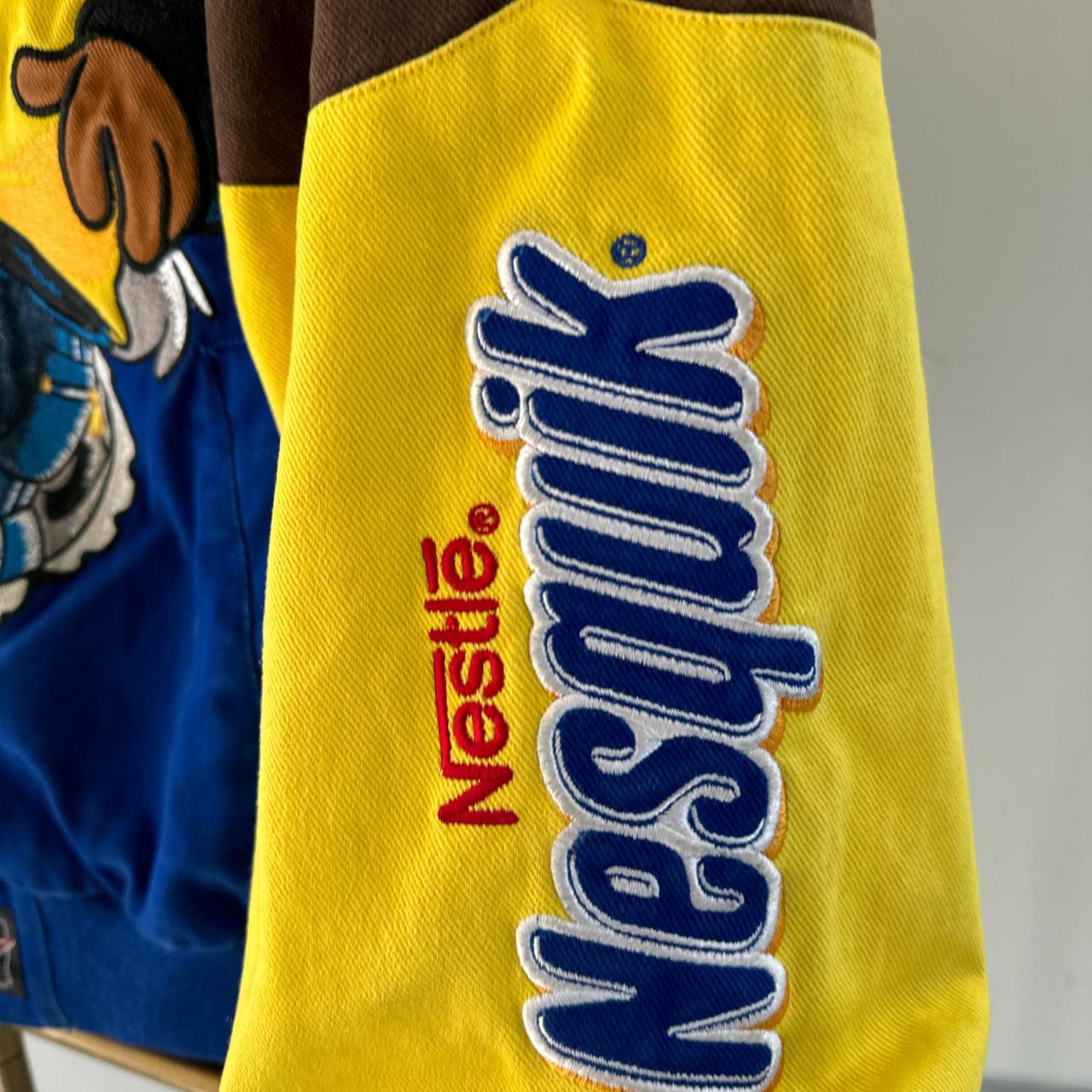 Rare Vintage 90s Jeff Hamilton Nestle Nesquik Racing Jacket JH Design Bomber