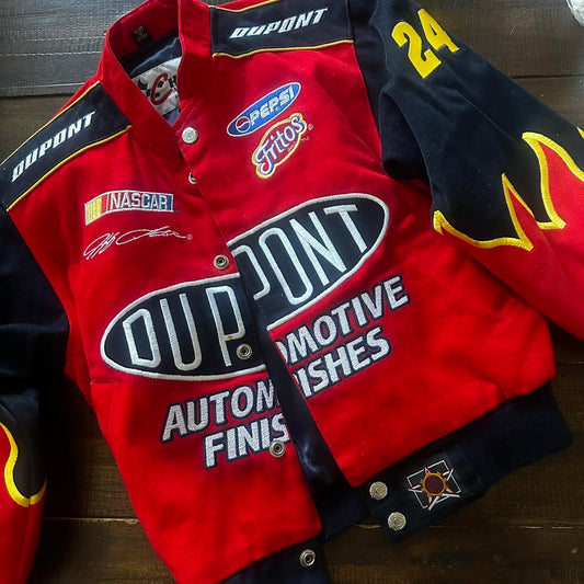 Vintage Y2K NASCAR Dupont Racing Jacket Jeff Gordon Pepsi Fritos #24 Chase Authentics Bomber