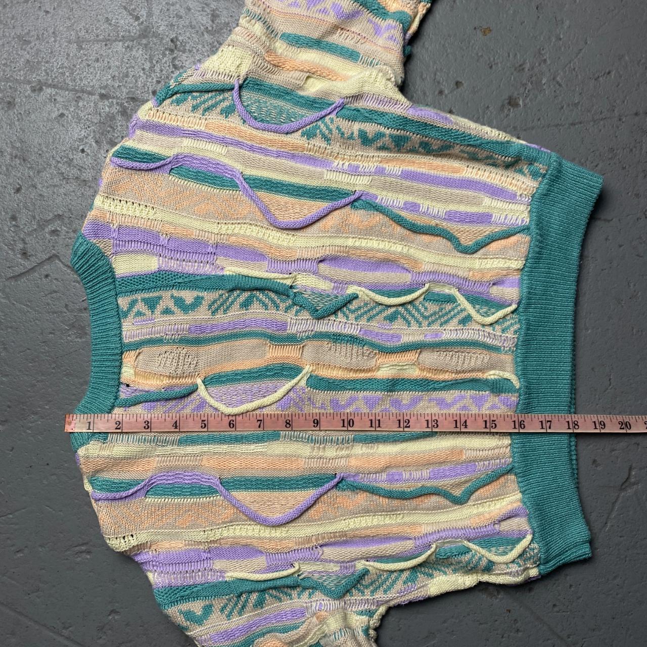 Coogi Style Women's Cropped 3D Cable Knit Pastel Sweater