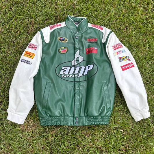 NASCAR AMP Energy Racing Jacket 2010s Dale Earnhardt JR Nation Mountain Dew Bomber