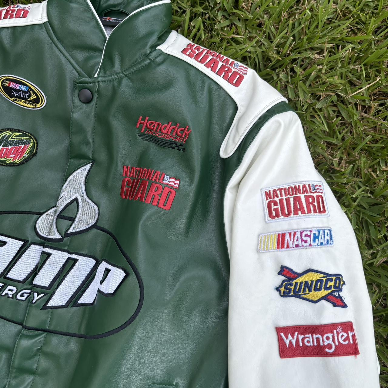 NASCAR AMP Energy Racing Jacket 2010s Dale Earnhardt JR Nation Mountain Dew Bomber