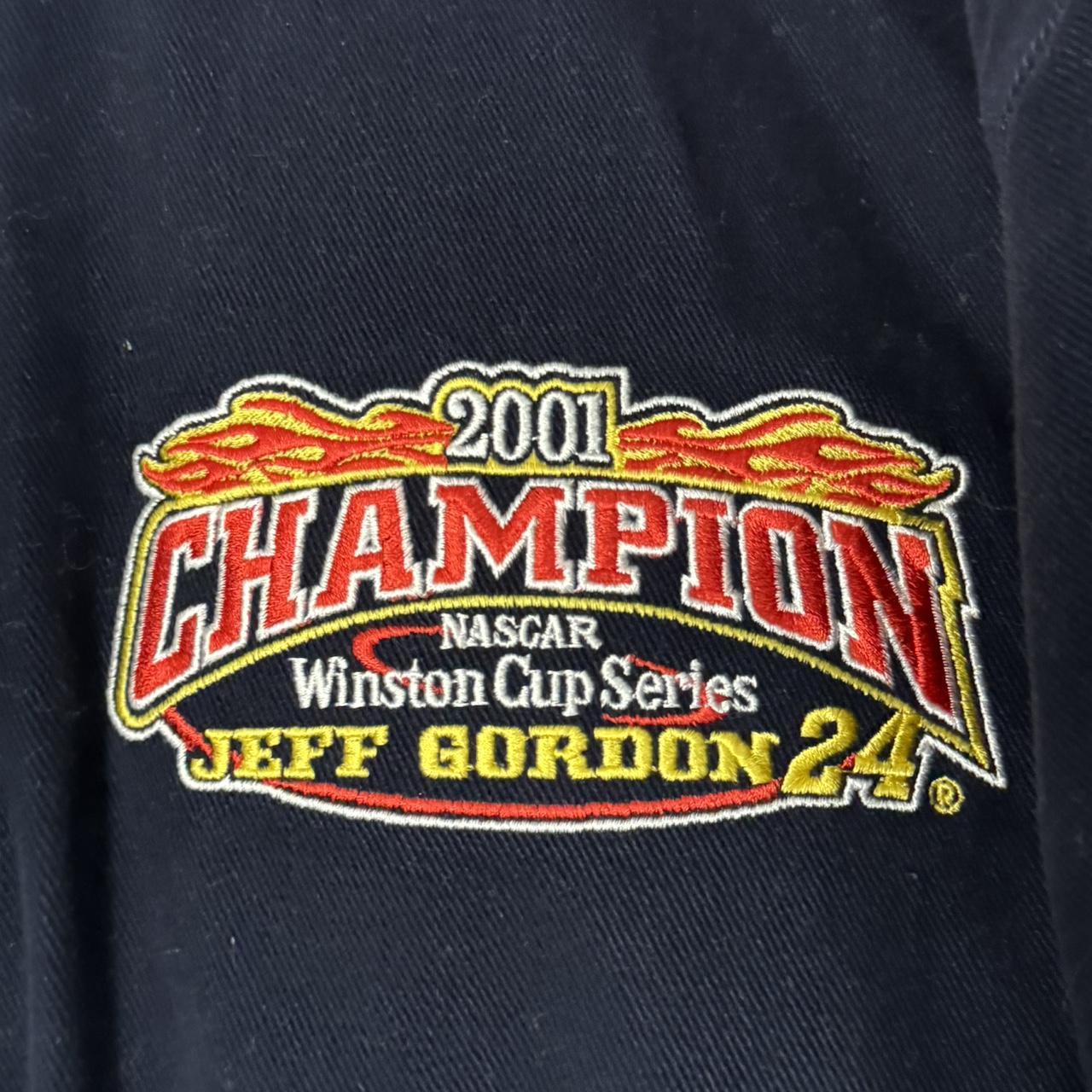 VTG Y2K NASCAR Dupont Flames Racing Jacket Jeff Gordon Winston Cup Champion Chase Authentics Bomber