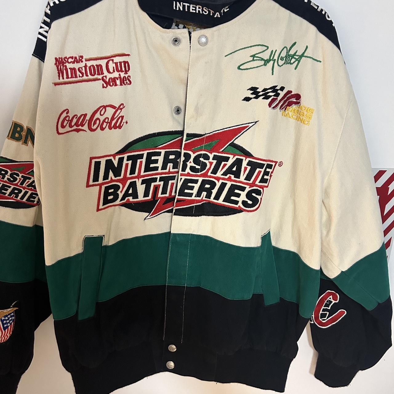 Vintage 90s NASCAR Interstate Batteries Coca-Cola JH Design Racing Jacket Jeff Hamilton Bomber