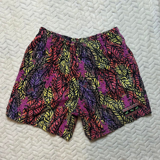 Vintage 90s Streetwear Gecko Hawaii Day-Glo Neon Shorts