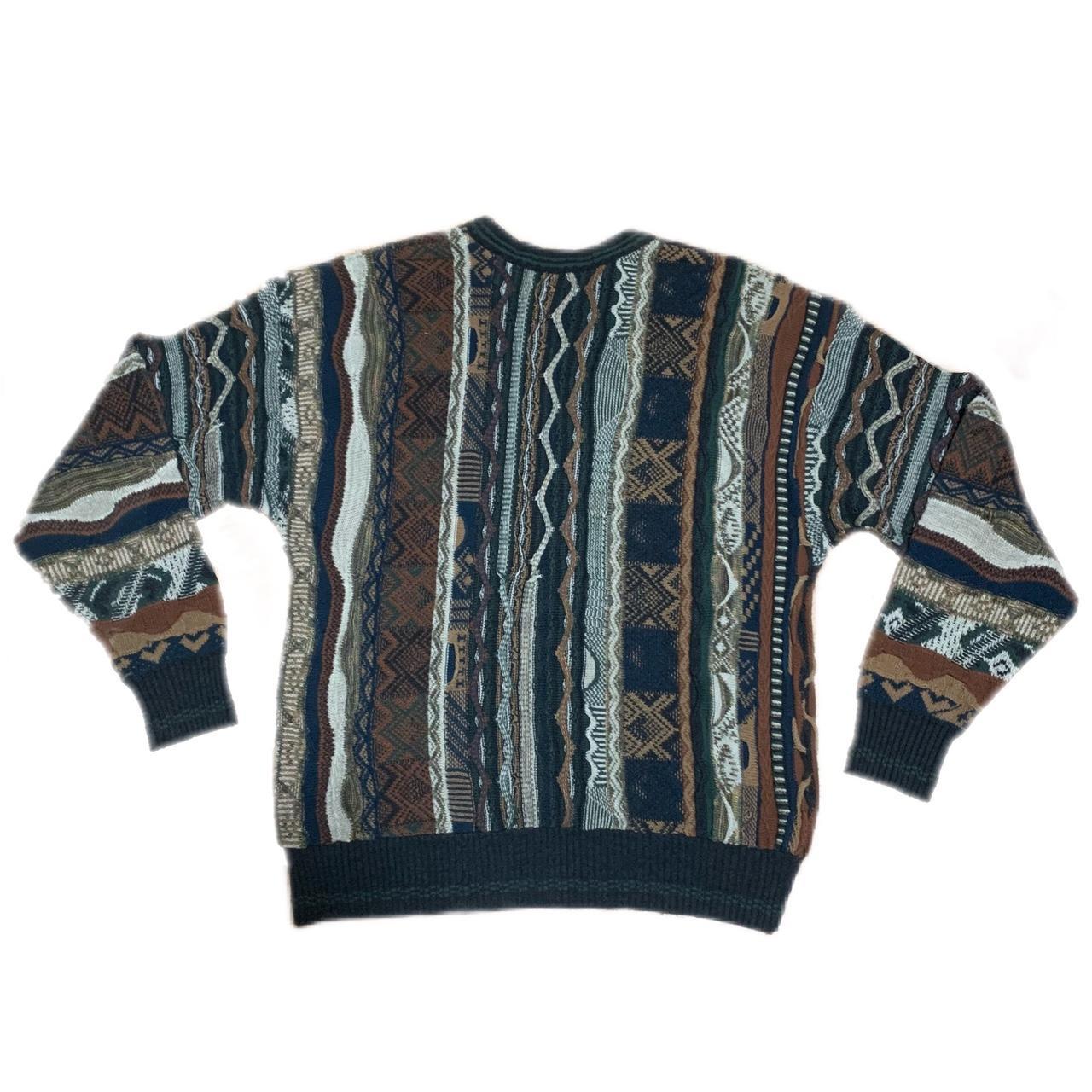 Vintage 90s Marconi le Collezioni Coogi Style Sweater Textured 3D Knit Abstract Jumper