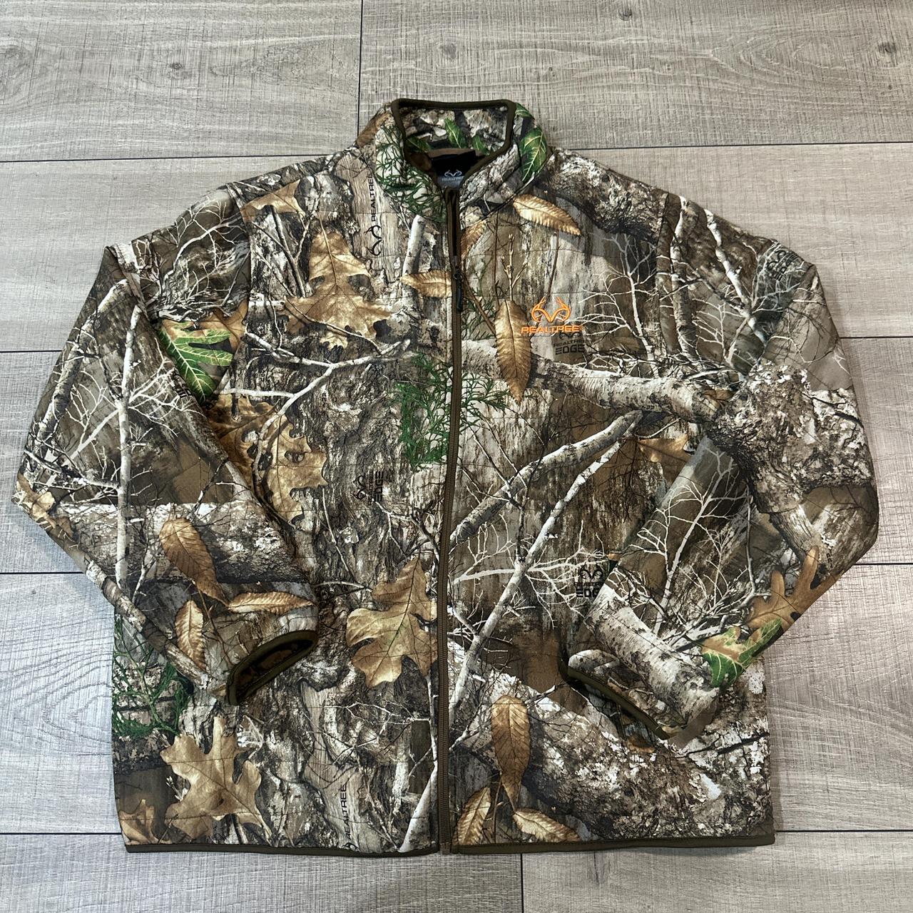 Vintage USA 90s Realtree Camouflage Camo Long Sleeve Zip Up Windbreaker Jacket Bomber