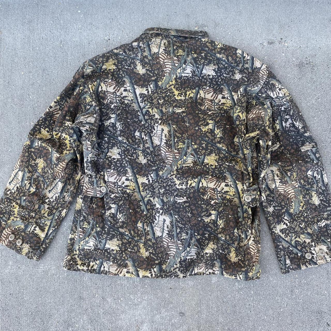 Vintage USA 90s Pine Camouflage Camo Long Sleeve Zip Up Windbreaker Jacket Bomber