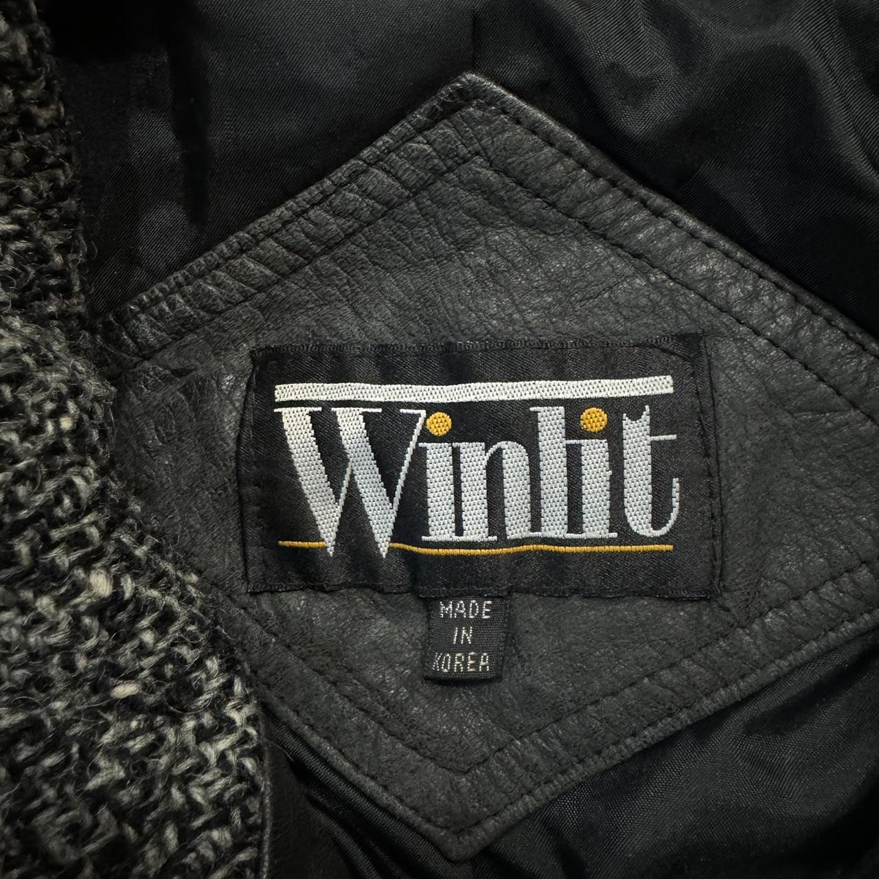 Vintage 80's Wool & Leather Jacket Winlit Bomber