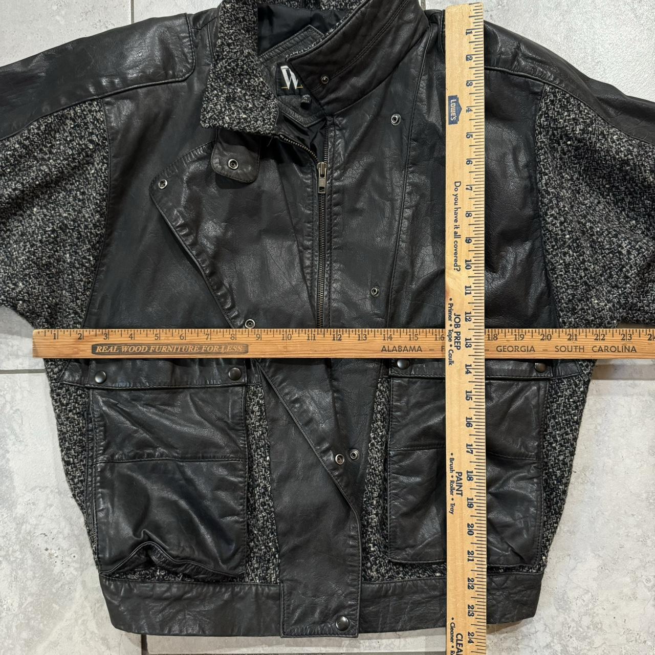 Vintage 80's Wool & Leather Jacket Winlit Bomber