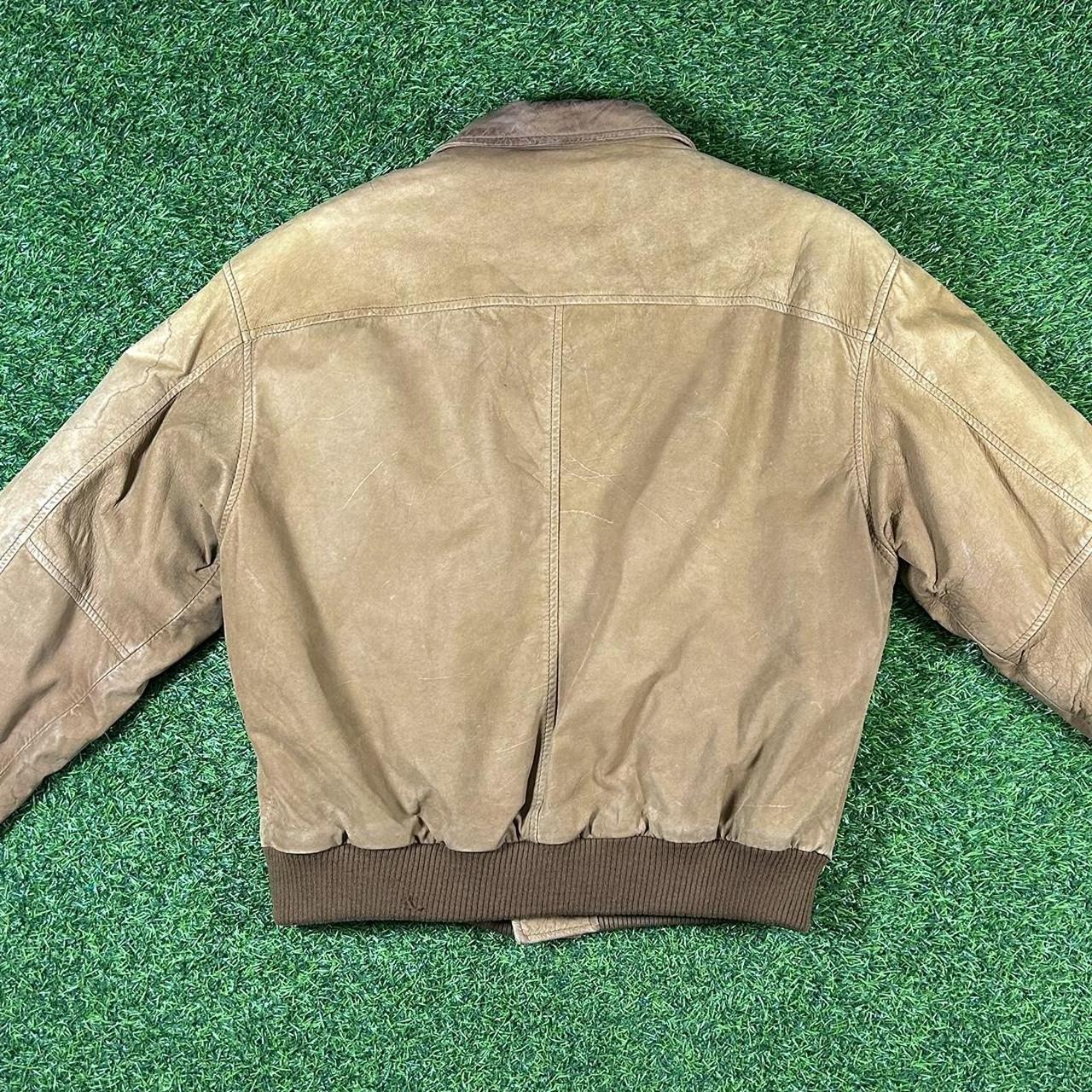 Vintage 90's Winlit Leather Jacket Aviator Style Bomber