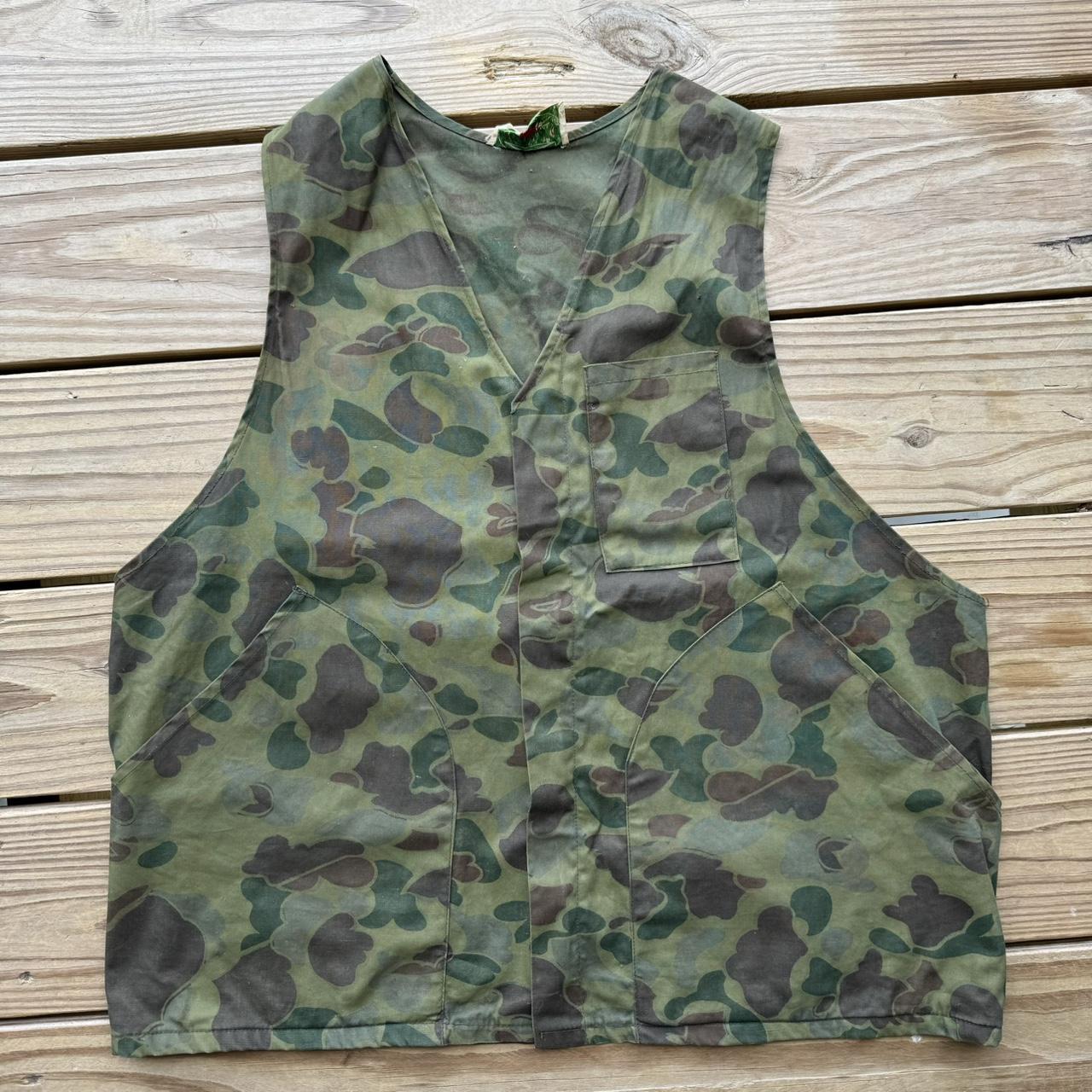 Rare Vintage 80s Kamo Gilet Camouflage Hunting Camo Vest