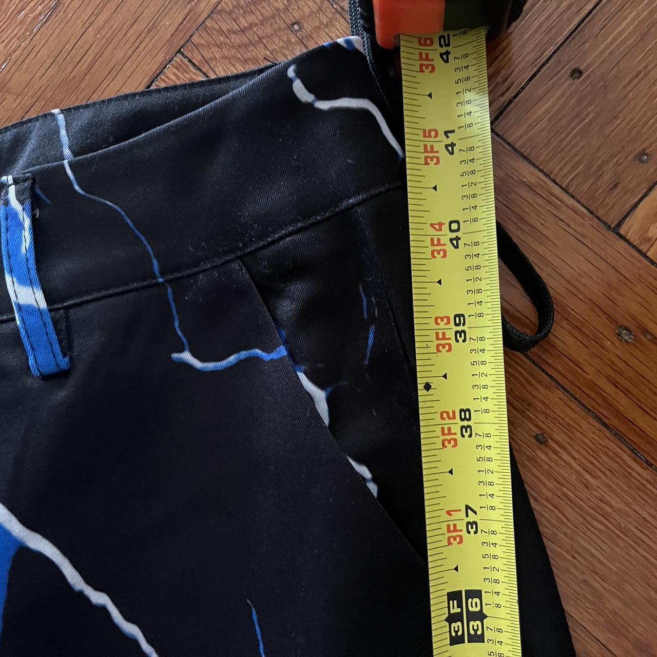 Black Blue Lightning Pants Baggie Fit