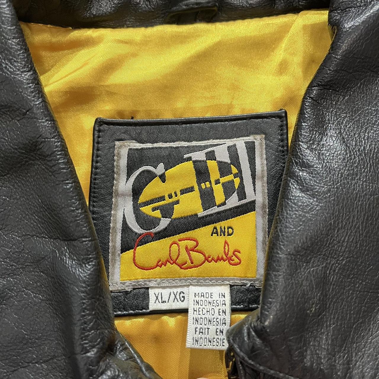 Vintage 90s Pittsburgh Steelers Sports Leather Jacket Jeff Hamilton Bomber G-III Carl Banks