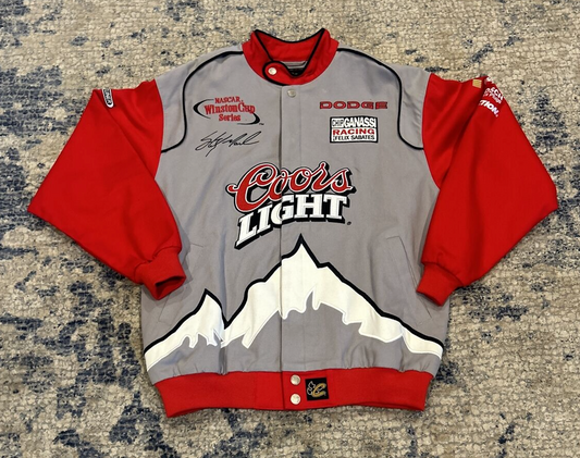 Y2K NASCAR Coors Light Winston Cup Chip Ganassi Racing Jacket Chase Authentics Bomber