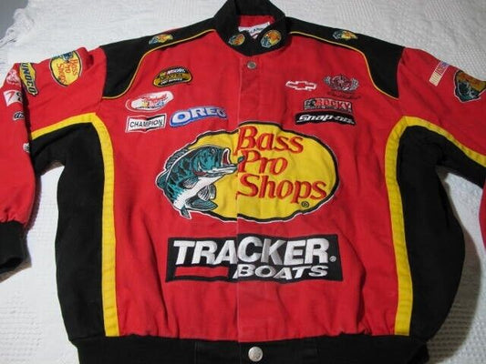 Vintage Y2K Bass Pro Shops Dale Earnhardt NASCAR Oreo Racing Jacket Chase Authentics Bomber