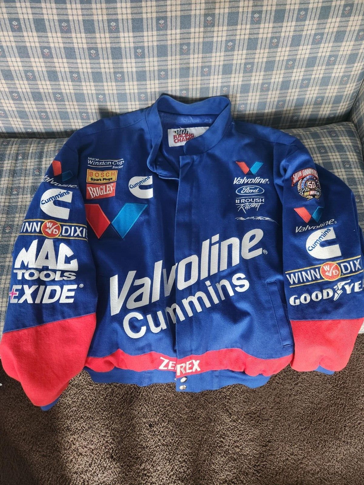 Y2K NASCAR Mark Martin Valvoline Cummins Racing Jacket Mac Tools Racing Champions Bomber