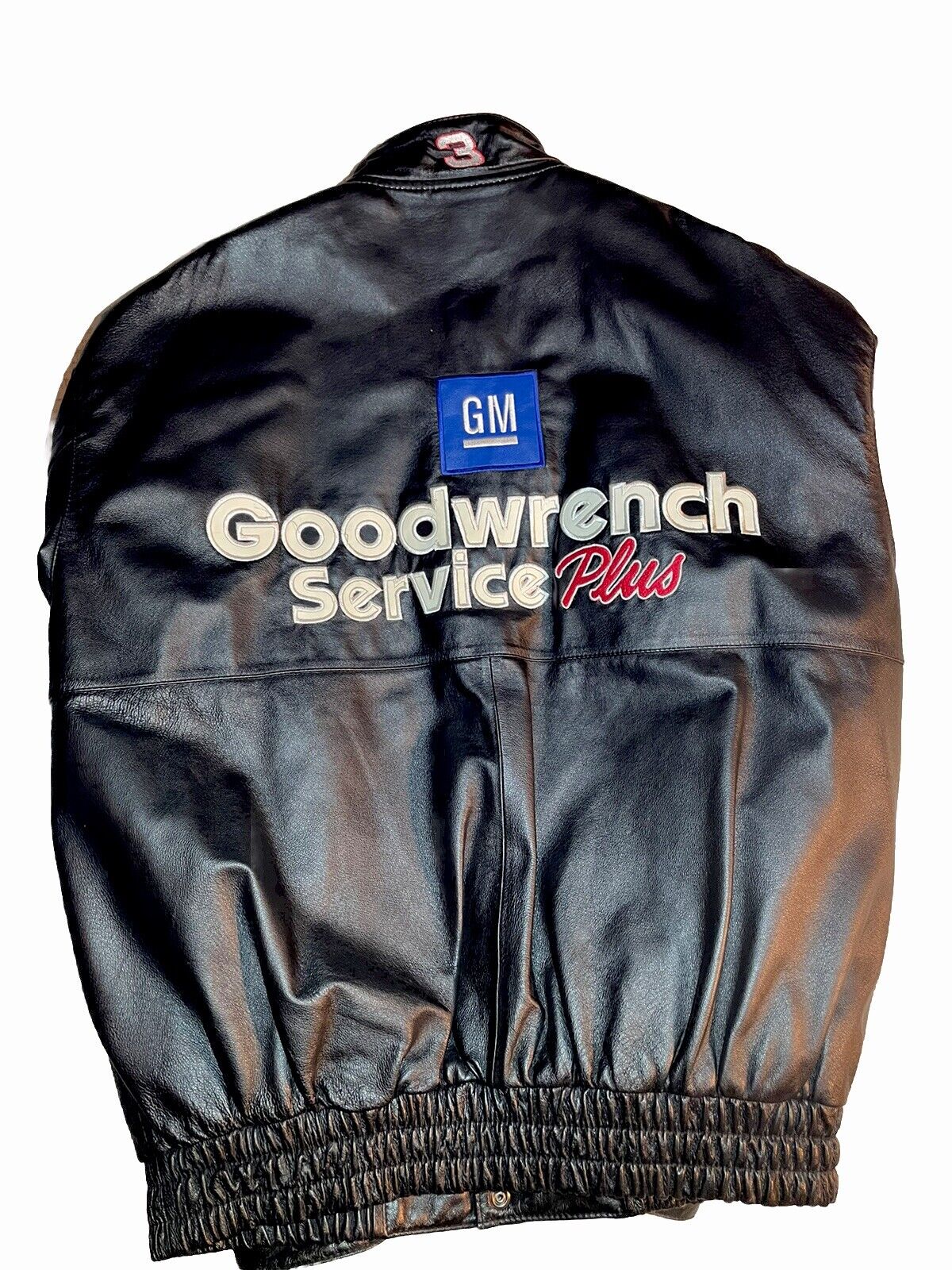 Vintage 2001 Dale Earnhardt Goodwrench NASCAR Jeff Hamilton Leather Racing Jacket