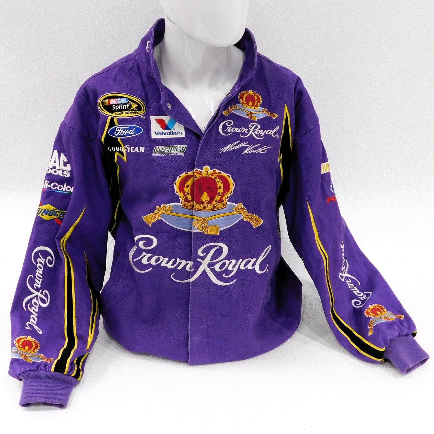 Crown Royal Racing Jacket Y2K NASCAR Ford Valvoline Mac Tools Matt Kenseth Chase Authentics Bomber