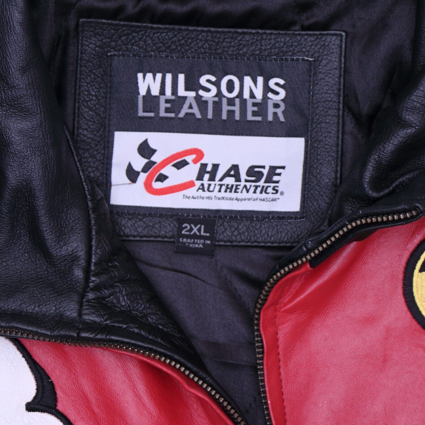 Vintage Y2K NASCAR Budweiser Dale Earnhardt Jr #8 Wilsons Leather Racing Jacket Chase Authentics Bomber