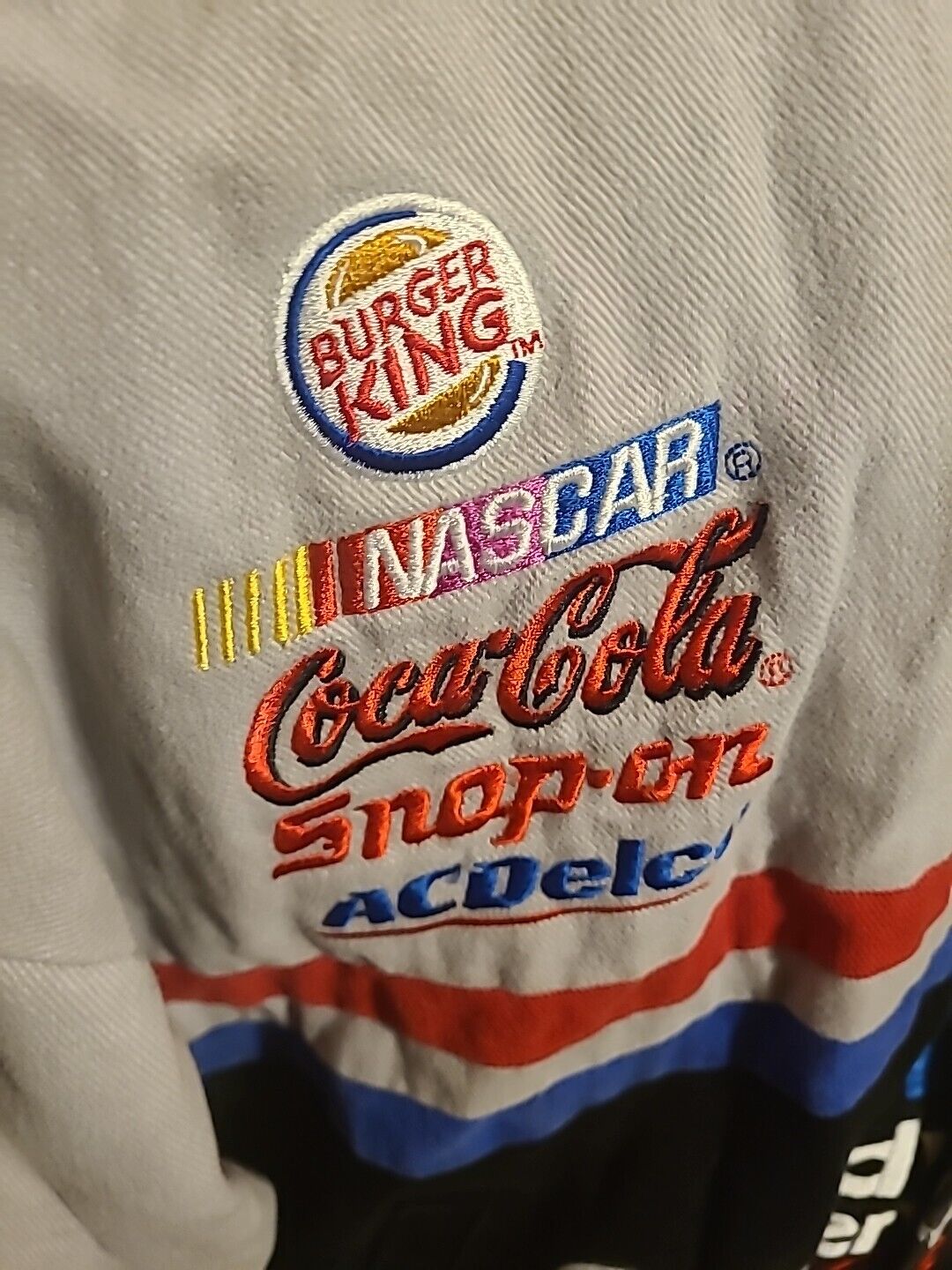 Vintage 90s NASCAR Dale Earnhardt Goodwrench Racing Jacket Coca-Cola Snap-on Burger King Chase Authentics Bomber