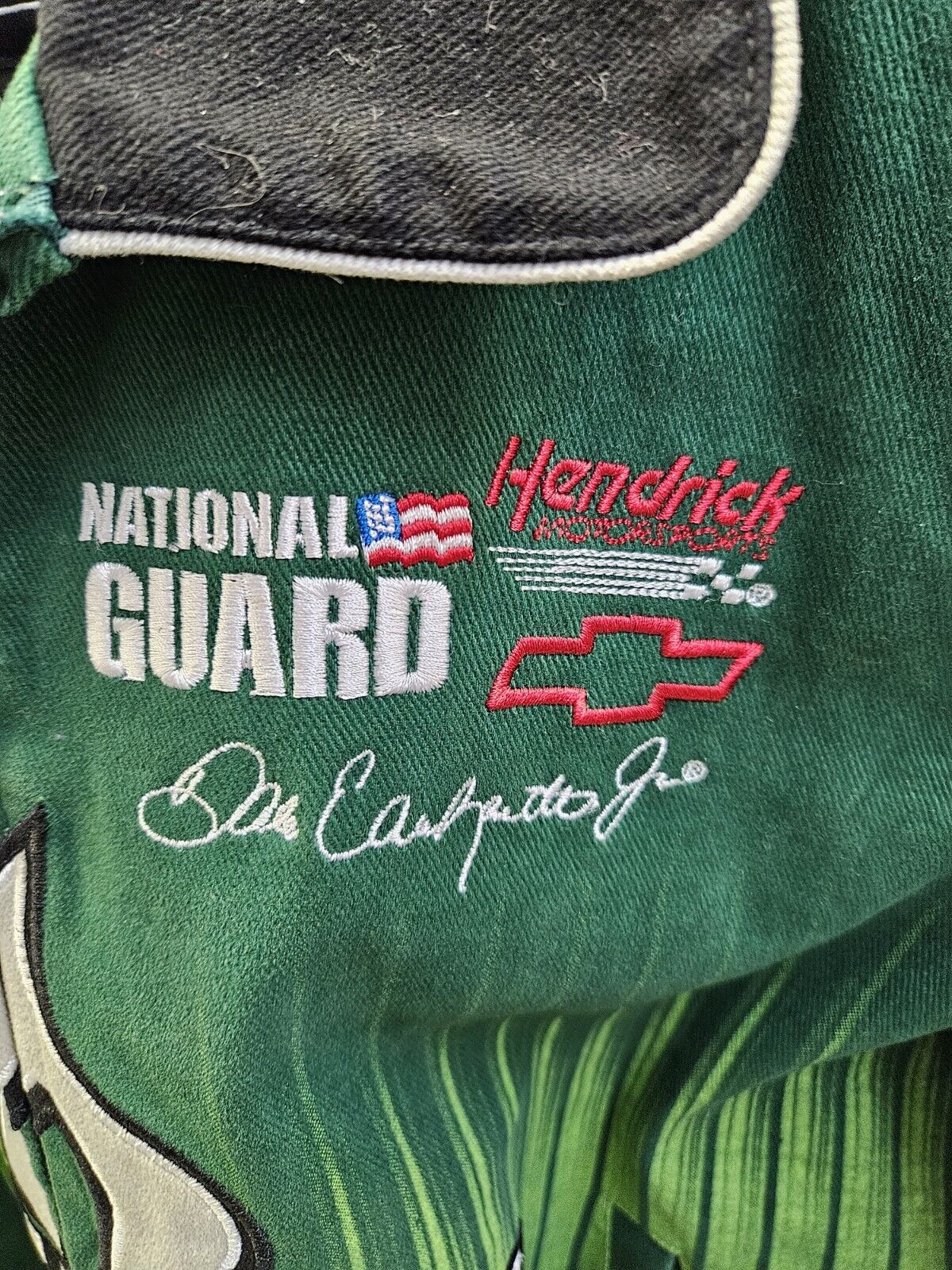 NASCAR 2010s AMP Energy Dale Earnhardt Jr Cropped Racing Jacket JR Nation Bomber