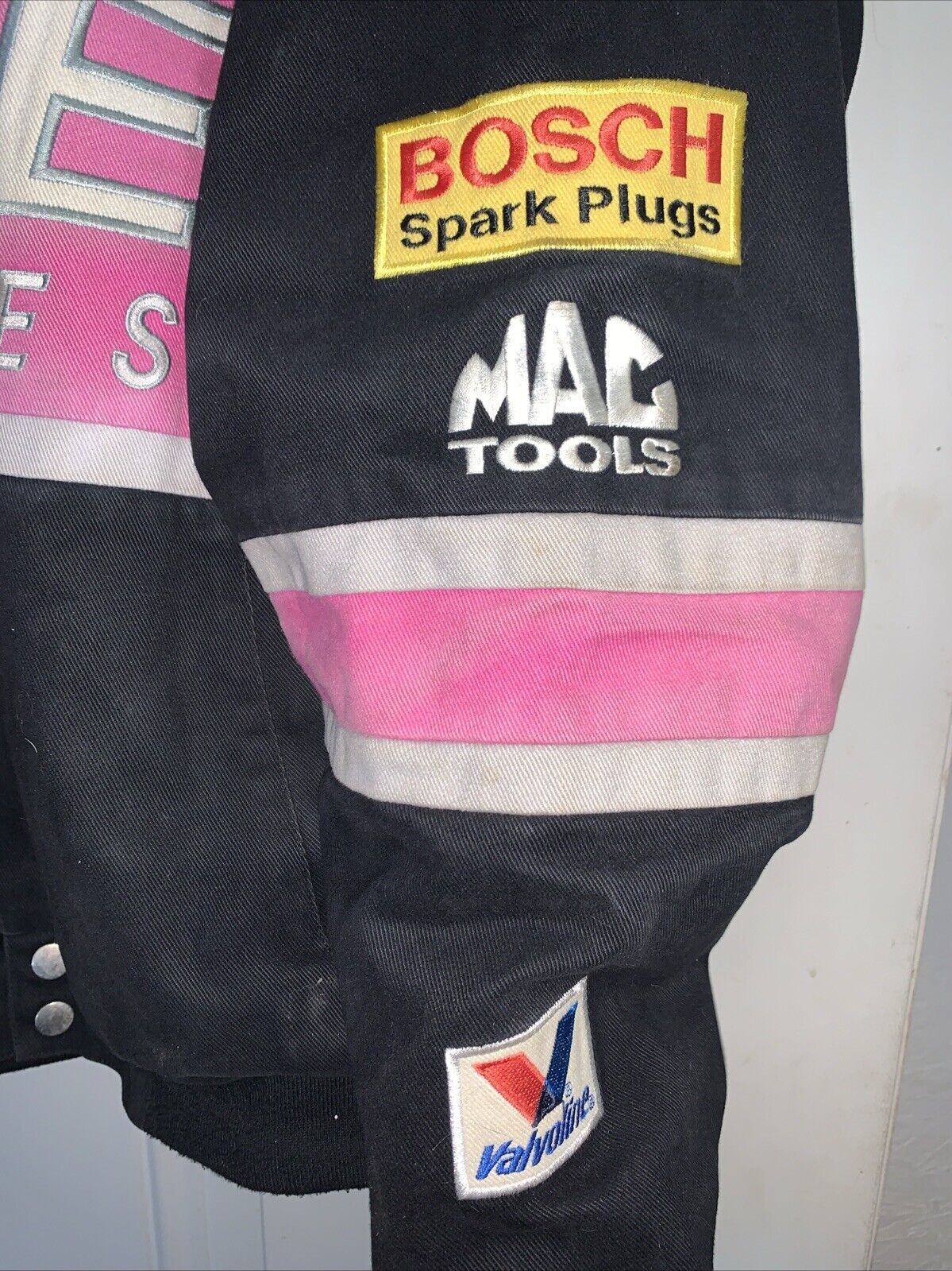 Vintage 90s NASCAR Jeff Burton Exide Batteries Goodyear Mac Tools Racing Jacket Winston Cup Ford Racing Champions Bomber