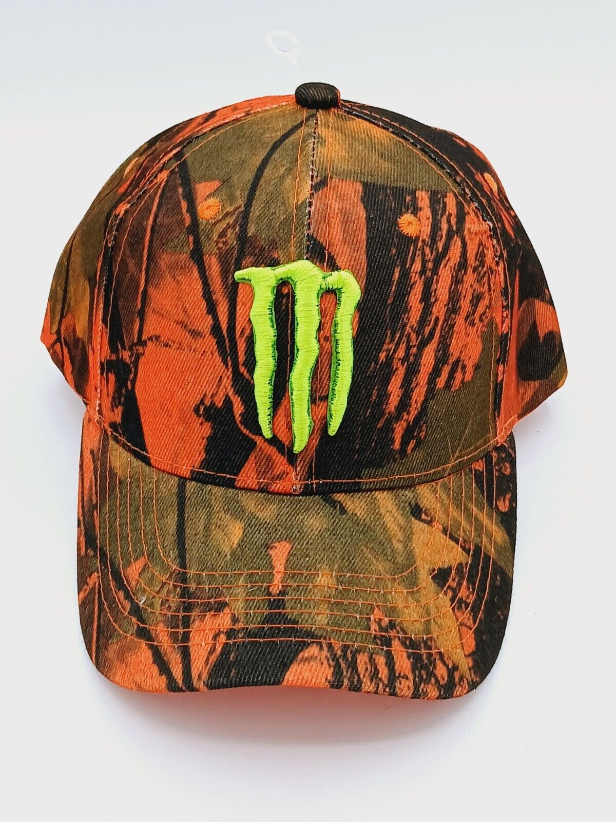 Rare Monster Energy Deer Hunter Orange Camo Adjustable Hat