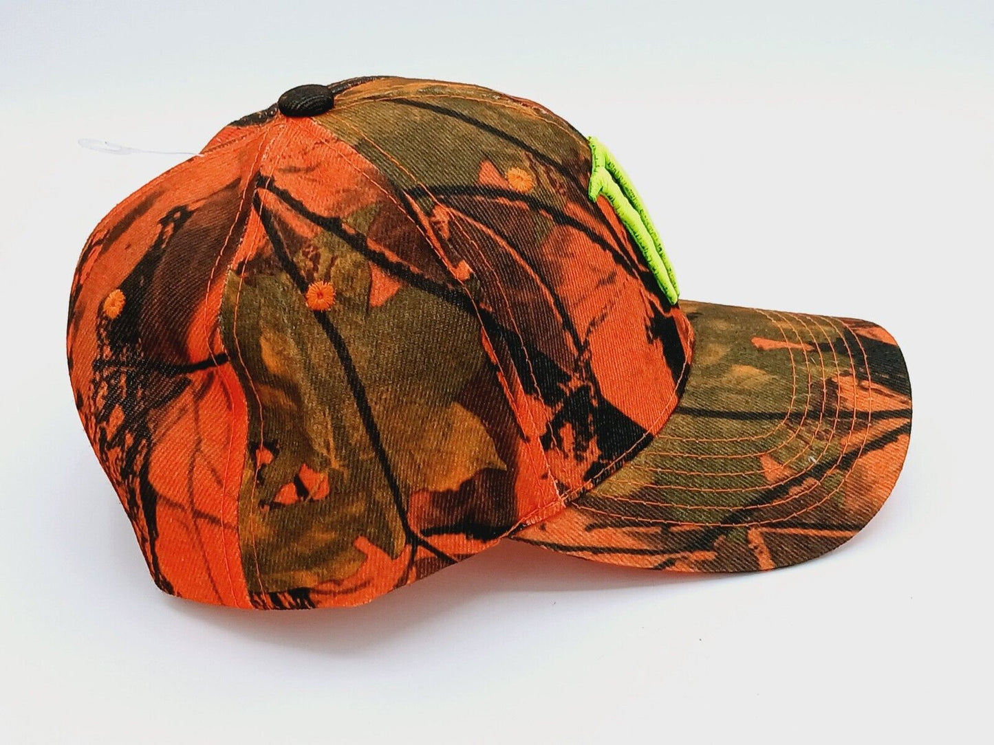 Rare Monster Energy Deer Hunter Orange Camo Adjustable Hat