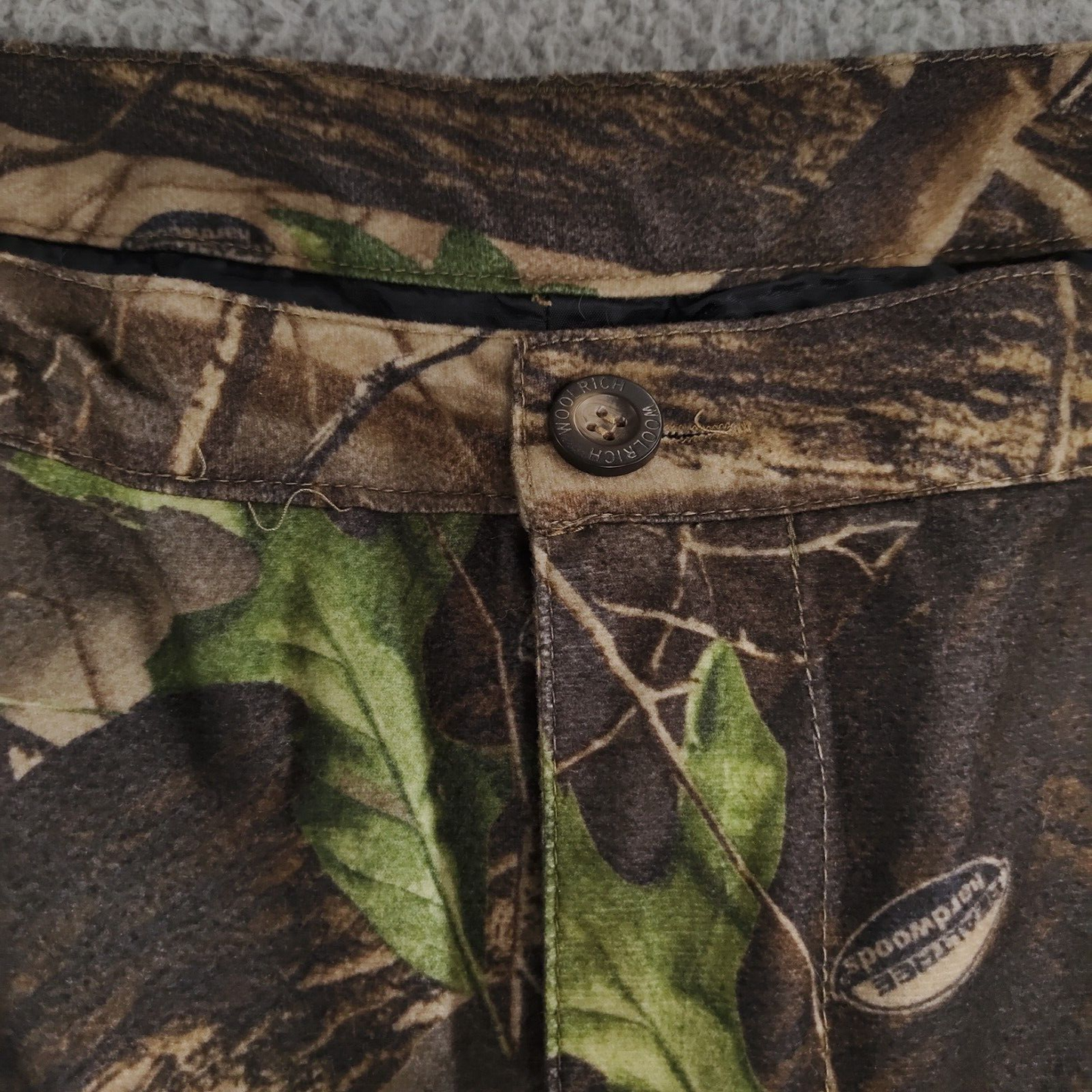 Woolrich Camouflage Camo Pants Hardwoods Green Hunting Realtree Cargo