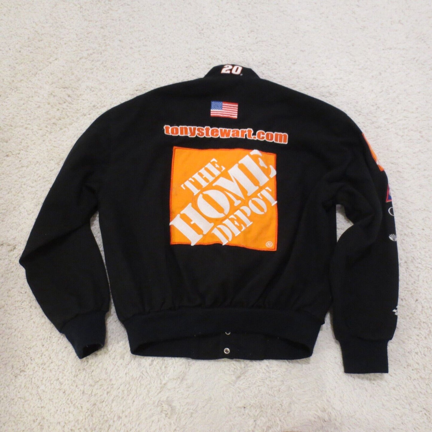 Vintage NASCAR Racing Jacket Tony Stewart Home Depot Goodyear Coca-Cola Chase Authentics Bomber