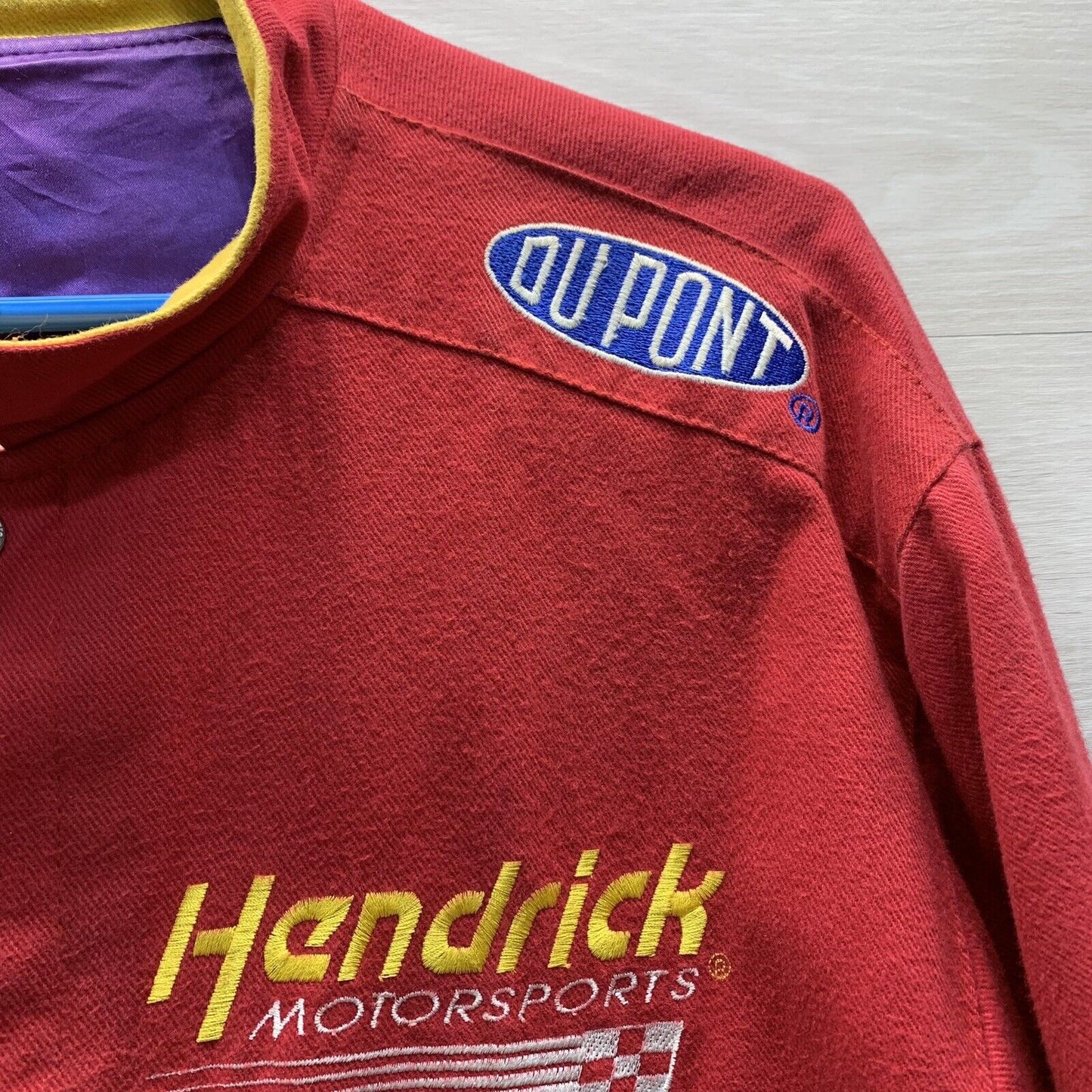 Vintage 90s Jeff Hamilton NASCAR Jeff Gordon DuPont Rainbow Racing Jacket Bomber