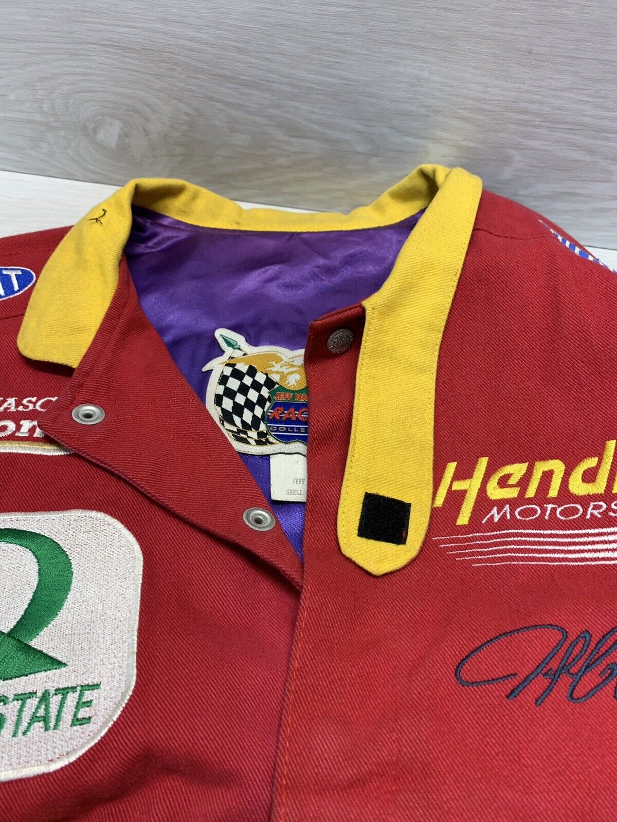 Vintage 90s Jeff Hamilton NASCAR Jeff Gordon DuPont Rainbow Racing Jacket Bomber