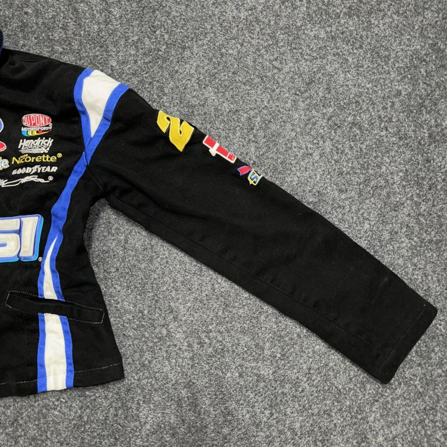 Vintage Y2K NASCAR Jeff Gordon Pepsi Cropped Cotton Jacket Chase Authentics Bomber