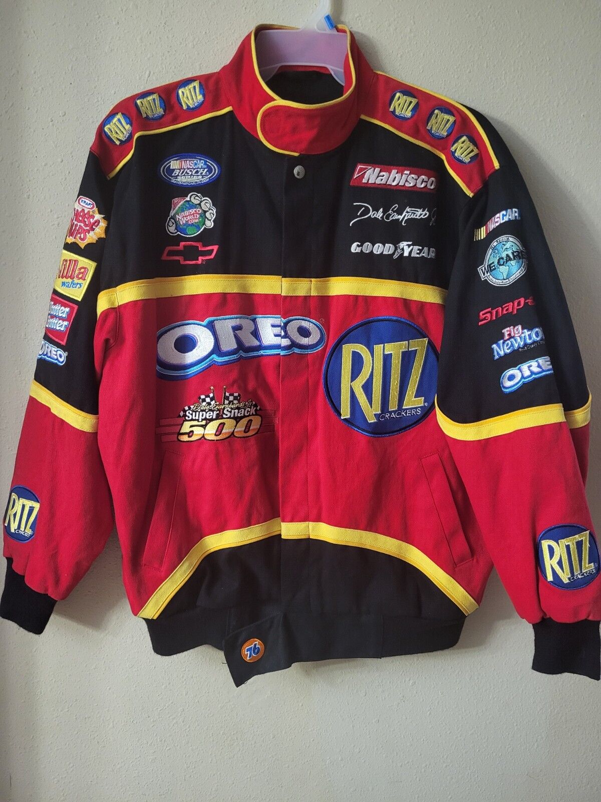 Vintage 90s Oreo Ritz Racing Jacket NASCAR Dale Earnhardt Jr Jeff Hamilton Bomber