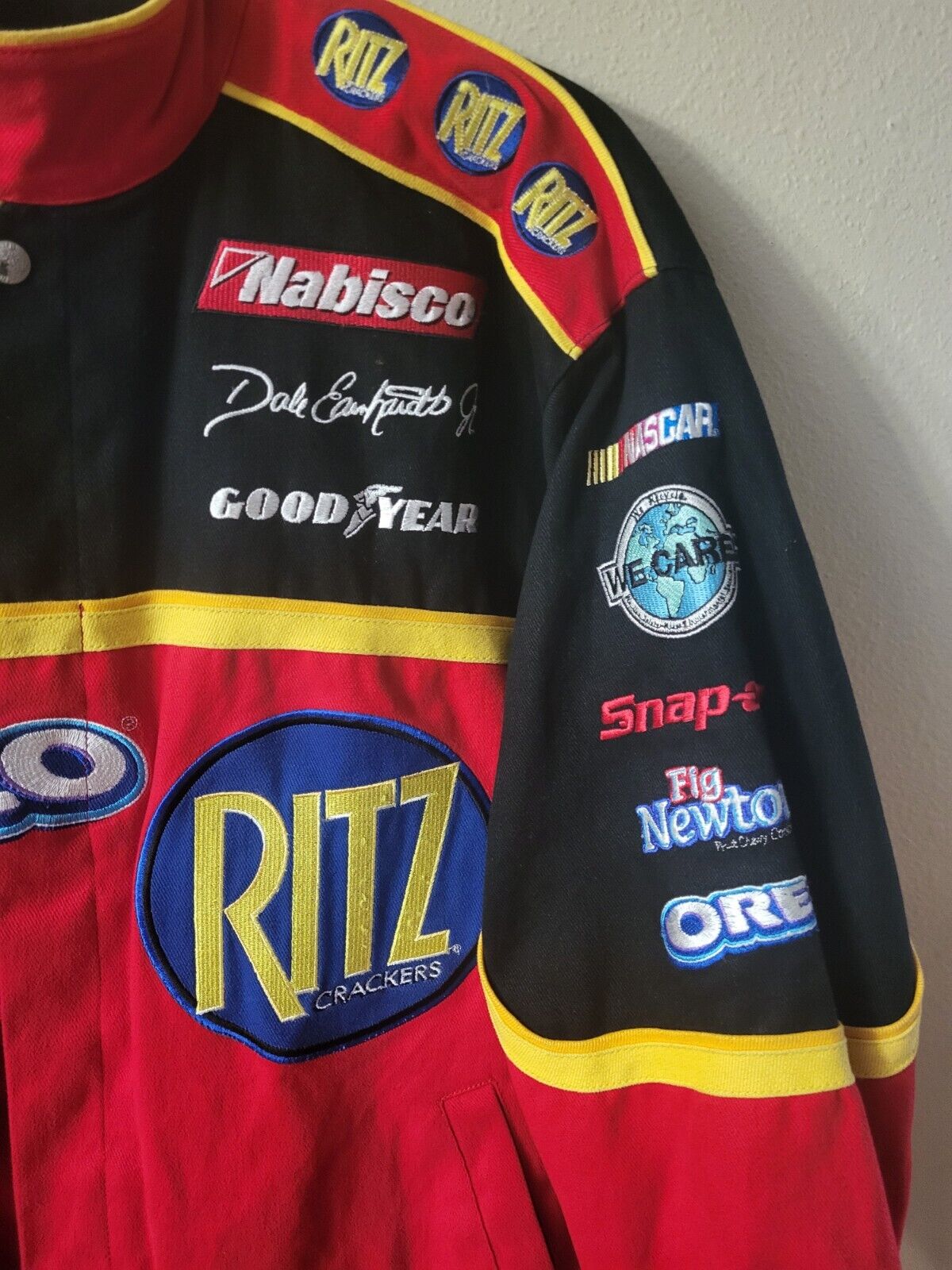 Vintage 90s Oreo Ritz Racing Jacket NASCAR Dale Earnhardt Jr Jeff Hamilton Bomber