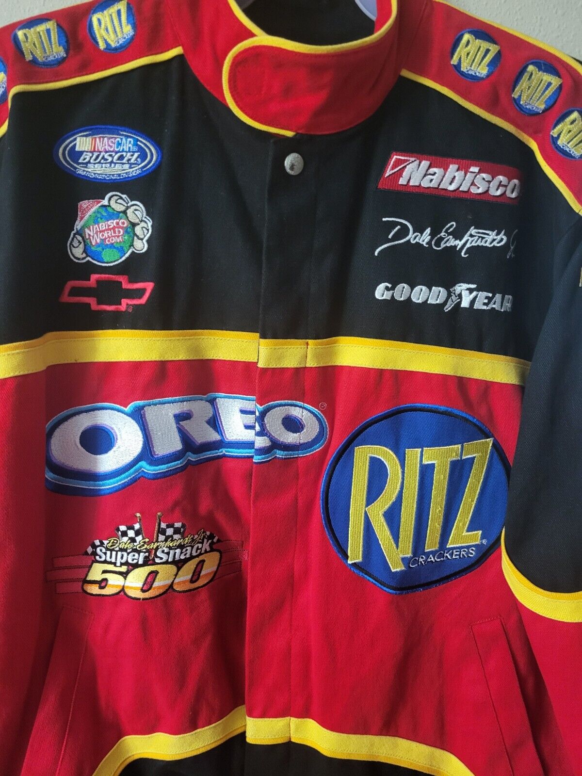 Vintage 90s Oreo Ritz Racing Jacket NASCAR Dale Earnhardt Jr Jeff Hamilton Bomber