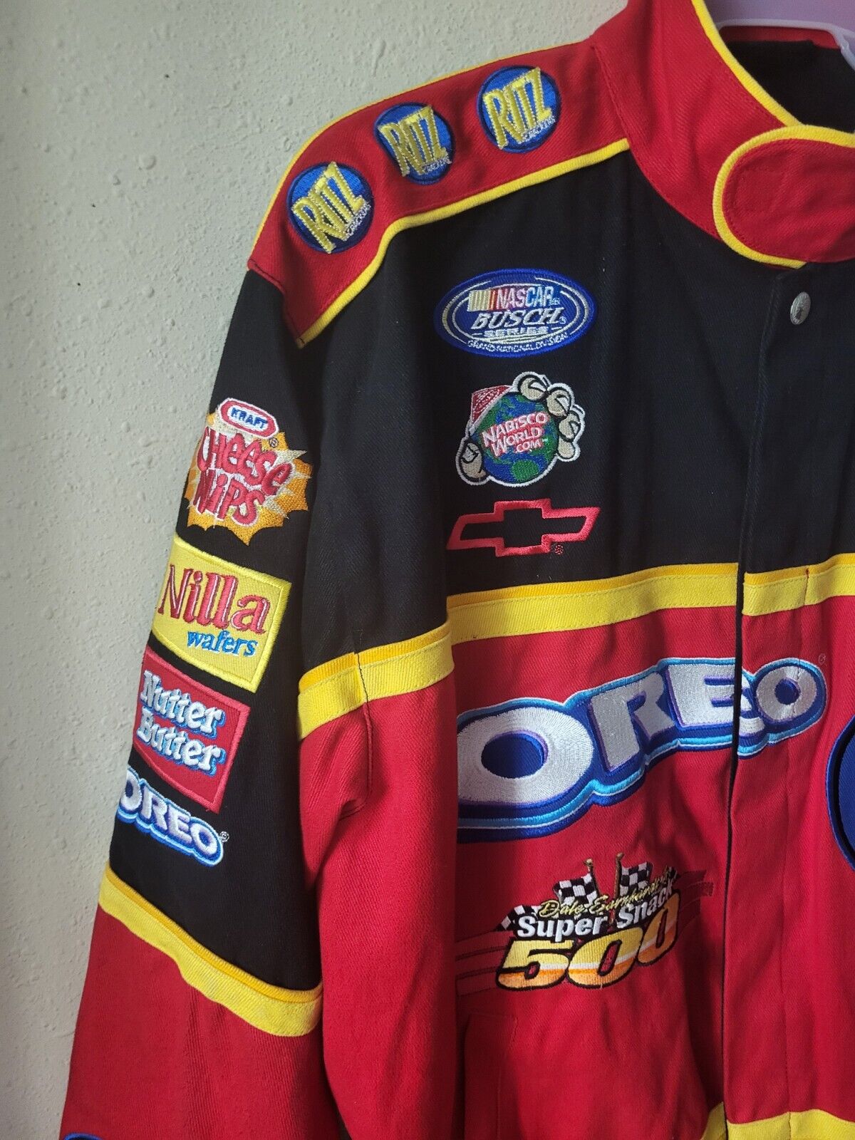 Vintage 90s Oreo Ritz Racing Jacket NASCAR Dale Earnhardt Jr Jeff Hamilton Bomber