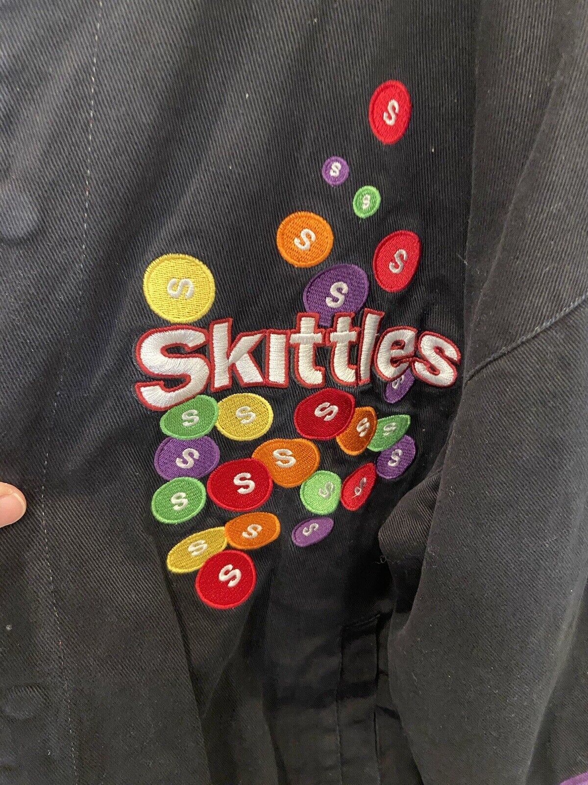 Vintage Y2K Skittles Racing Jacket NASCAR Kyle Busch JH Design Bomber