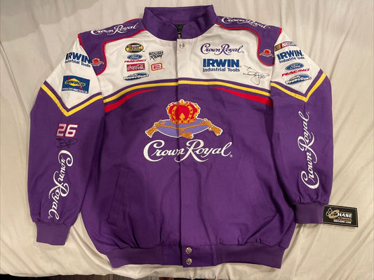 Rare Y2K Autographed Crown Royal Racing Jacket NASCAR Jamie McMurray Roush Chase Authentics New with Tag