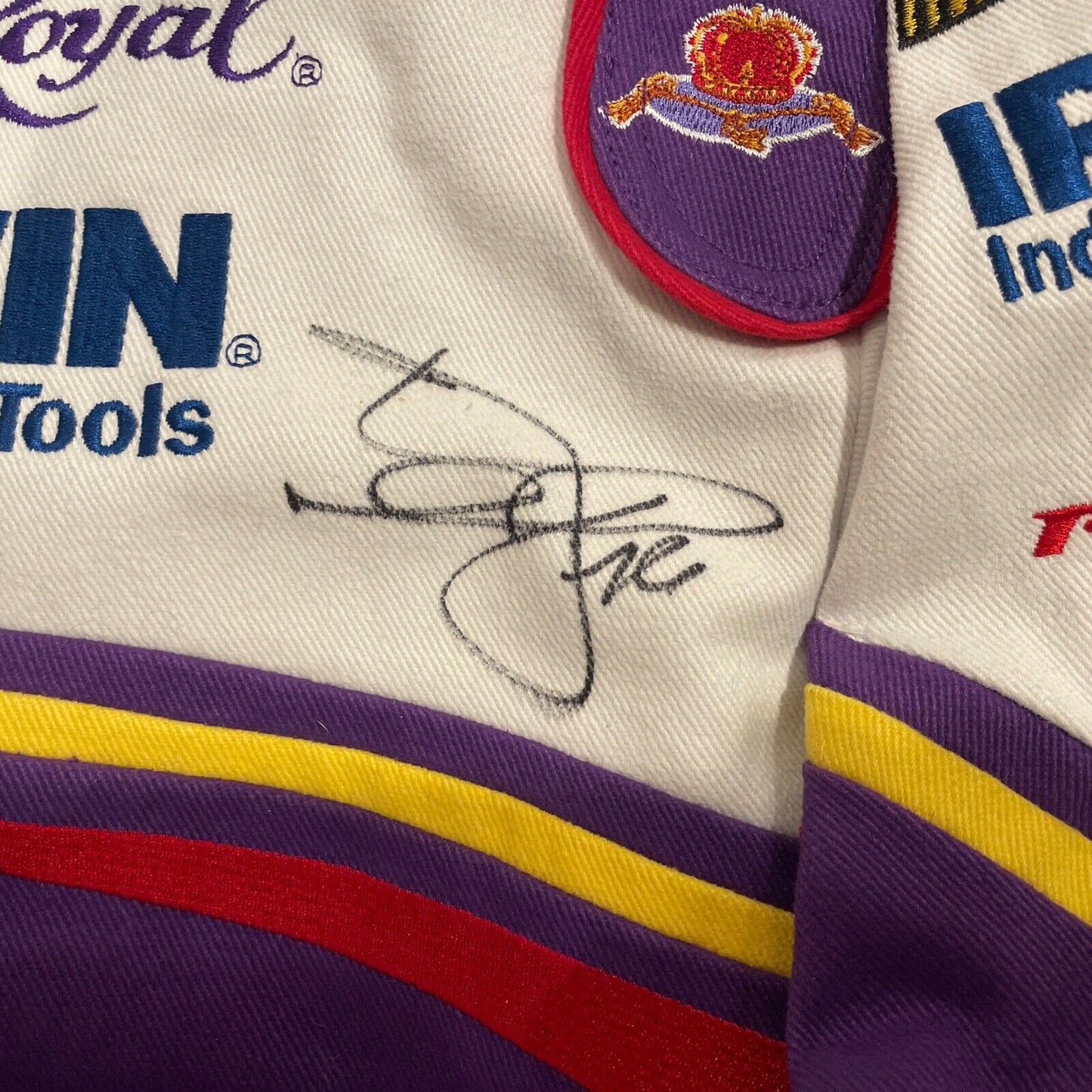 Rare Y2K Autographed Crown Royal Racing Jacket NASCAR Jamie McMurray Roush Chase Authentics New with Tag