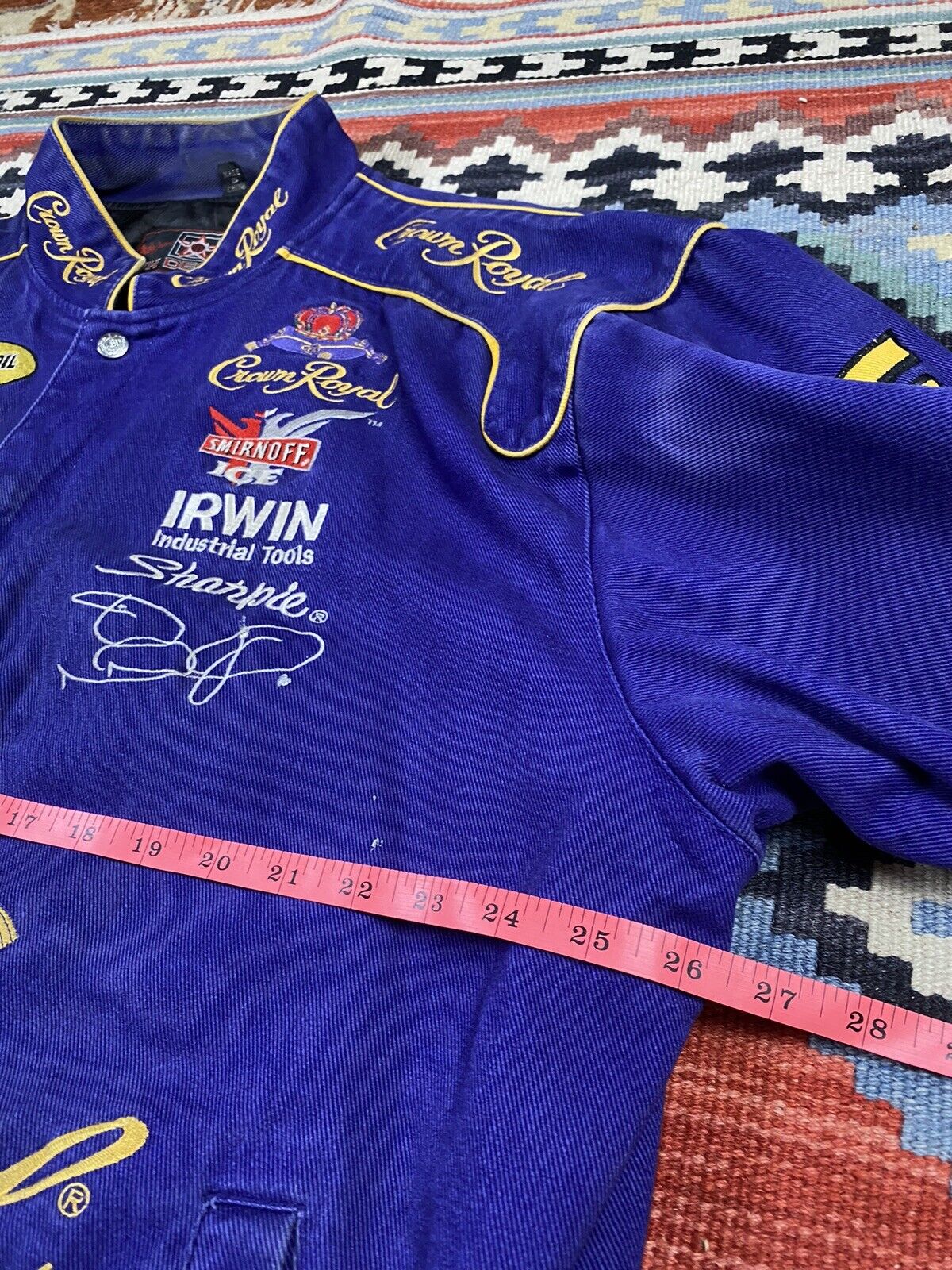 Vintage 90s NASCAR Jeff Hamilton Crown Royal Racing Jacket JH Design Bomber