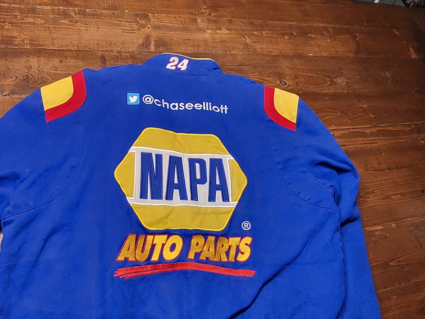 Vintage 2010s NASCAR Jeff Hamilton Racing Jacket NAPA Auto Parts #24 Chase Elliot JH Design Bomber