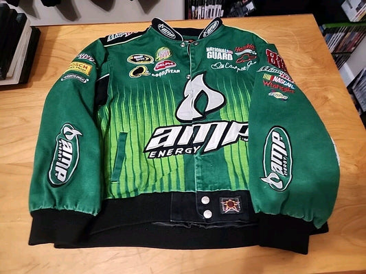 NASCAR Dale Earnhardt Jr 2010s AMP Energy Racing Jacket #88 Mountain Dew JR Nation Bomber